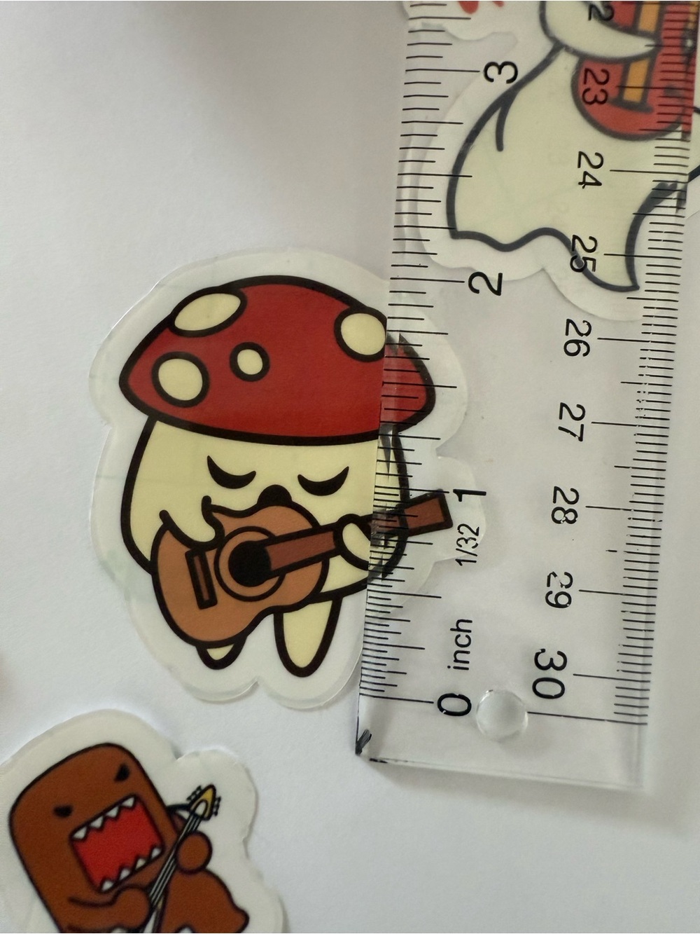 Domo Rocking Guitar Sticker Set - Brown & Red - Picture 5 of 7